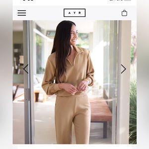 NWT AYR The Courtside Polo Sweatshirt- S